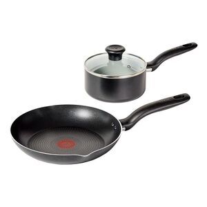 T-Fal -  Simply Cook 3pc Nonstick 2qt Sauce Pan with  Black